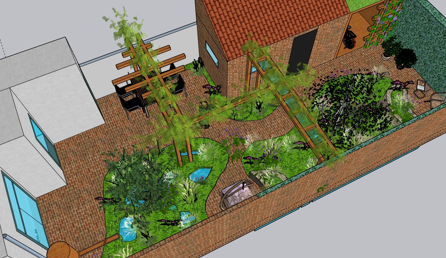Ontwerp tuin Vogelenzang